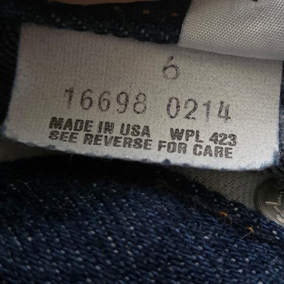 Vintage 554 Levis Jean High Rise Cotton Orange Tab 80s Dark Wash Straight USA 24 - Picture 14 of 14